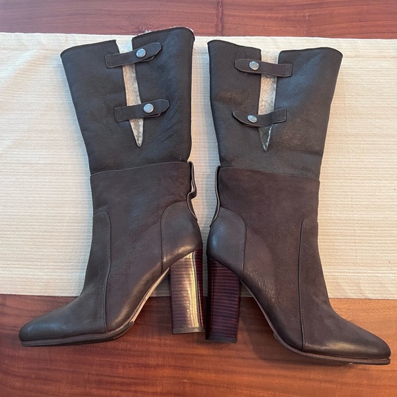 Sigerson Morrison "Belle" Shearling Boot Size 7.5 - Picture 3 of 7